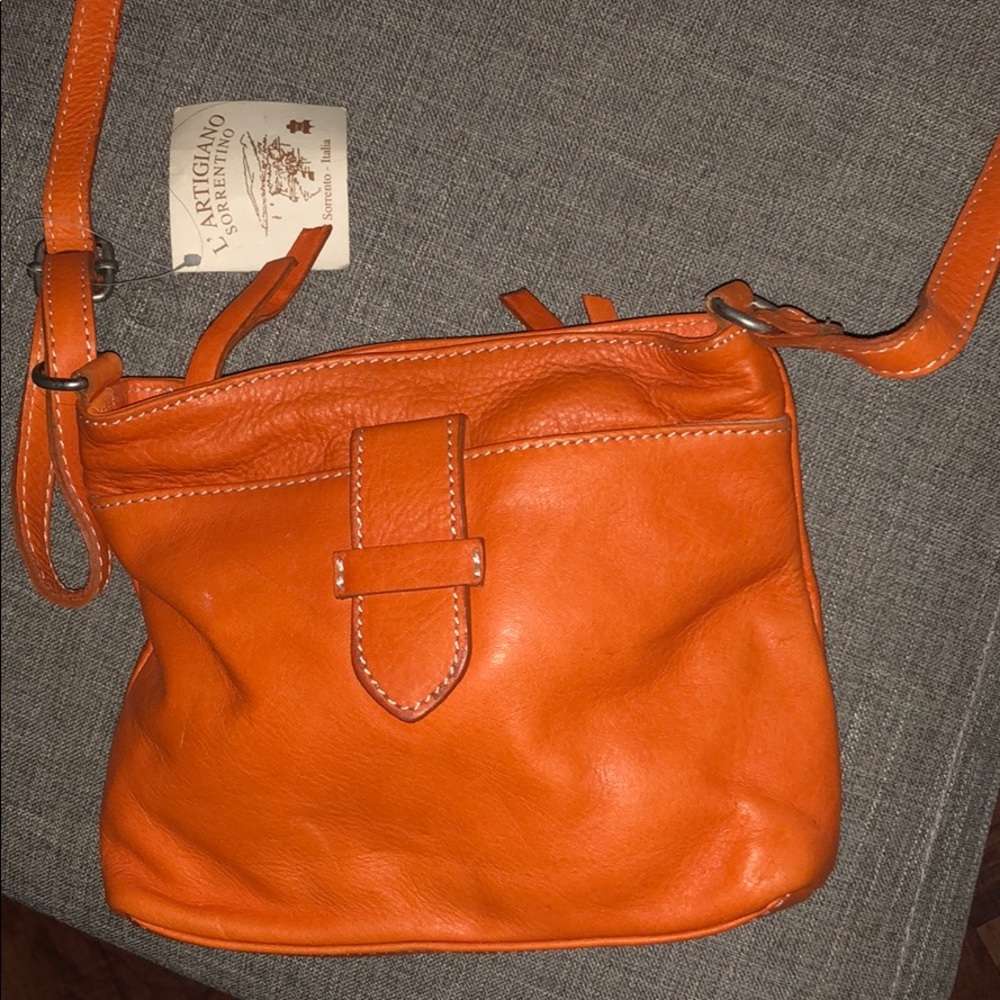 Orange Leather Purse